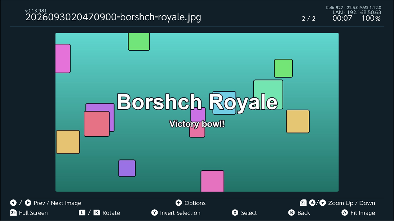 Image viewer showing a screenshot, footer with Fit Image, Rotate, Prev / Next Image